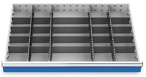 Bedrunka + Hirth lade-inzet T736 R 36-24, voor paneelhoogte 75 mm, 4 x MF 600 mm, 16 x TW 150 mm, 4 x TW 300 mm, 171BLH75