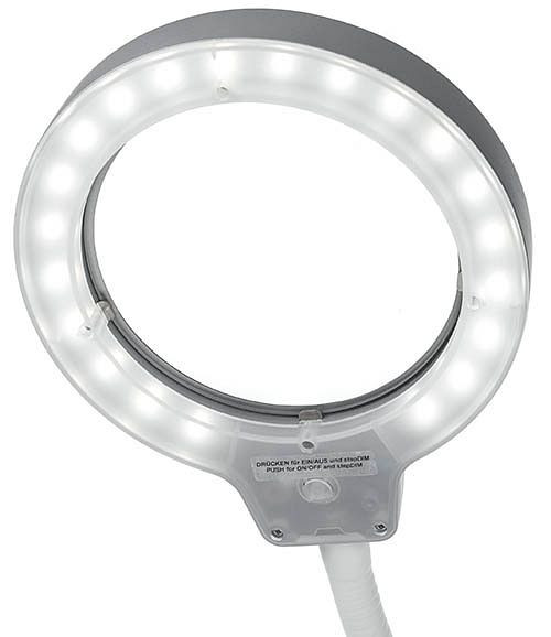 Bedrunka + Hirth LED-RLL Flex loeplamp, inclusief opschroefflens, 5 dioptrieën, 03.960.55