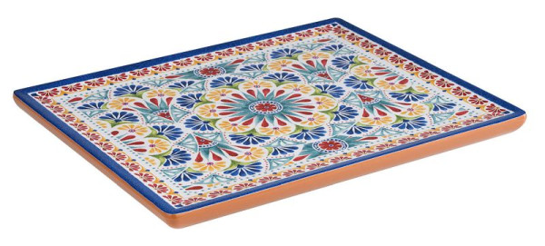 APS GN 1/2 dienblad -ARABESQUE-, 32,5 x 26,5 cm, hoogte: 2 cm, melamine, binnen: decor, buiten: terracotta look, 84681
