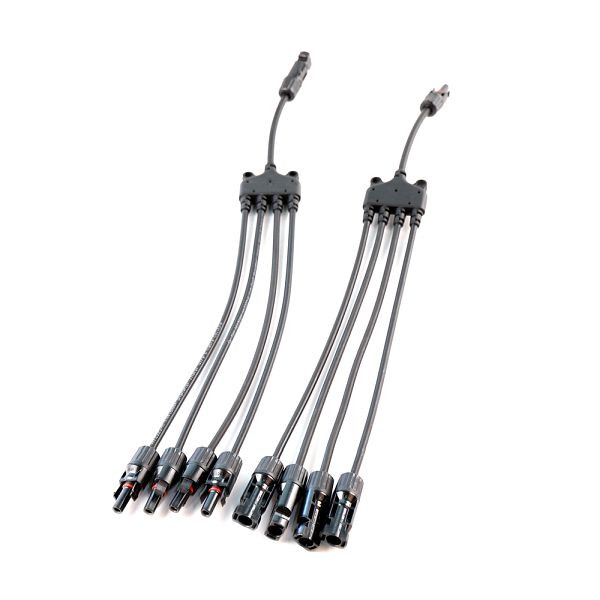 Offgridtec 4-voudige aftakdoos T-connector inclusief kabelverlenging (paar), 8-01-010339