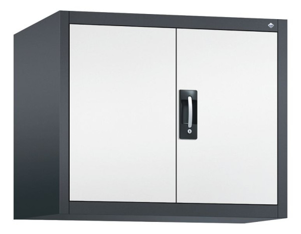 C+P bovenkast Acurado, H790xW930xD600mm, kleur: zwartgrijs / verkeerswit, verzonken handgreep, 9295-000 S10016