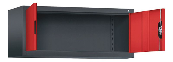 C+P bovenkast Acurado, H500xB1200xD500mm, kleur: zwartgrijs / vuurrood, verzonken handgreep, 9484-000 S10166
