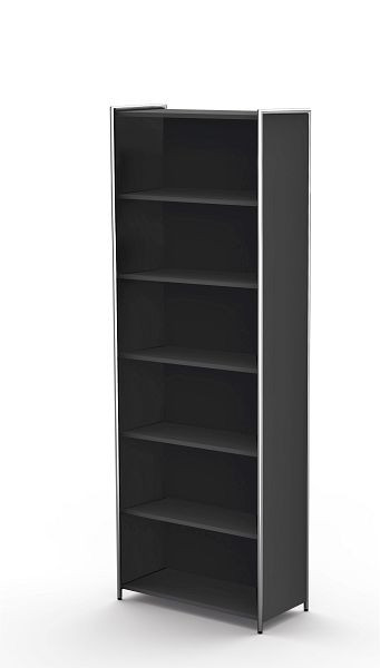 Kerkmann basisplank breed, B800 x D380 x H2200 mm, voor 6 ordnerhoogtes, kleur: antraciet, 13750213