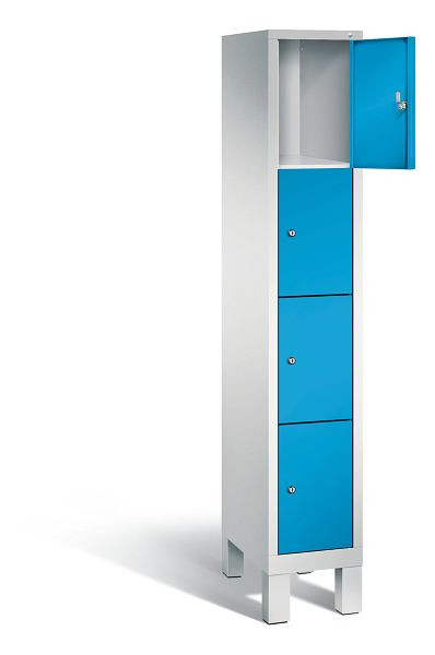 C+P lockerkast Evolo, H1850xB320xD500mm, kleur: lichtgrijs/lichtblauw, 48010-104 S10071