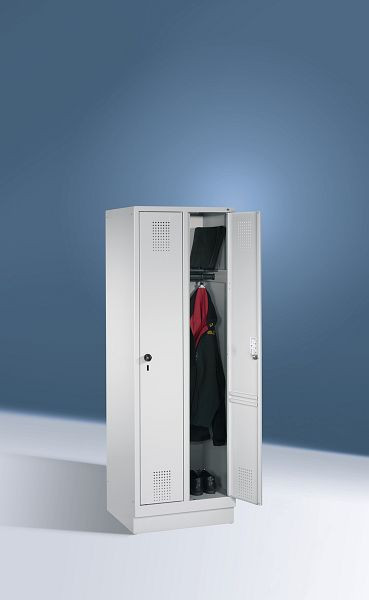 C+P Evolo garderobe, H1800xB610xD500mm, kleur: lichtgrijs, 48020-20 S10203