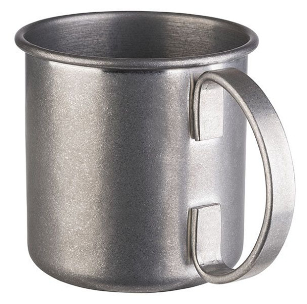 APS mok -MOSCOW MULE-, Ø 9 cm, hoogte: 9 cm, RVS, antieke RVS look, inhoud: 0,45 liter, 93345