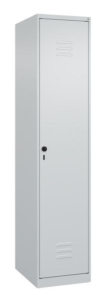 C+P kleedkamerkast Classic PLUS met middenwand, 1850x400x500mm, 7035/7035, veiligheidsdraaigrendel, 080000-12F S10003