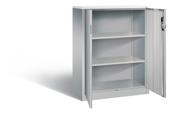 C+P kantoorkast Acurado, H1200xB930xD400mm, kleur: wit aluminium, verzonken handgreep, 3 niveaus, 9267-1200 S10309