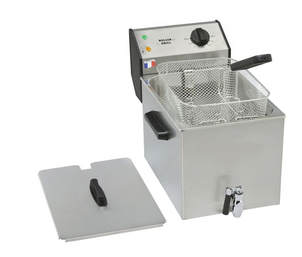 Stalgast friteuse met aftapkraan, 8 liter, afmetingen 265 x 450 x 360 mm (BxDxH), KE0801360
