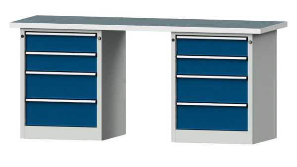 ANKE werkbanken combinatie werkbank, model 840 V, 2000 x 700 x 890 mm, RAL 7035/5010, UBP 40 mm, 415.105
