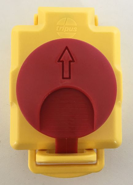 ELMAG schakelaarafdekking (EMERGENCY/OFF), voor CREUSEN slijpmachines, 9601015