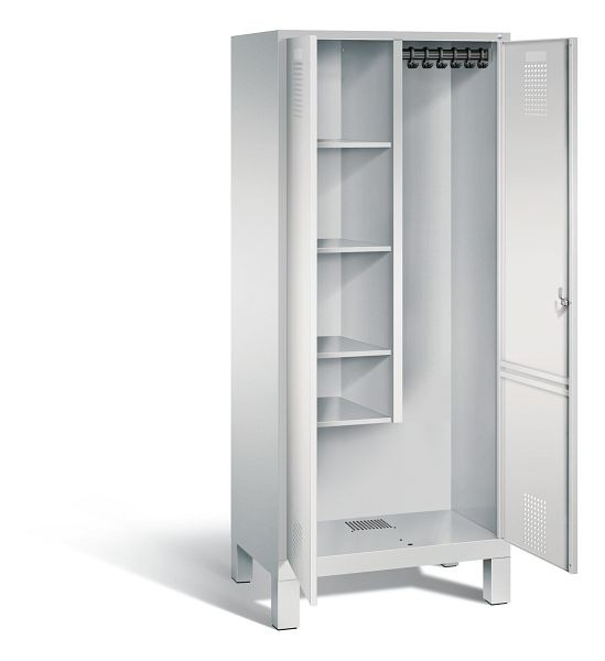 C+P reinigingsmiddelenkast Evolo, H1850xW810xD500mm, kleur: lichtgrijs, 48110-02 S10057