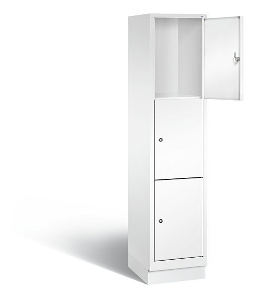 C+P lockerkast Evolo, H1800xB420xD500mm, kleur: verkeerswit, 48020-123 S10120