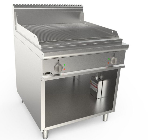 Saro elektrische bakplaat 800mm breed onderstel gegroefd LQ, 423-8740