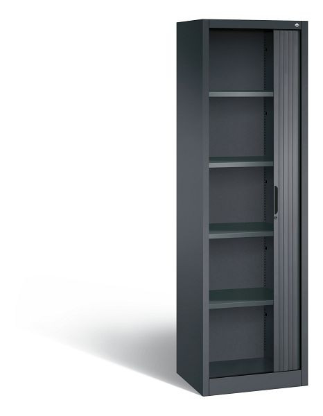 C+P rolluikkast Omnispace, H1980xB600xD420mm, kleur: zwart-grijs, verzonken greep, 5 OH, 3200-00L S10051