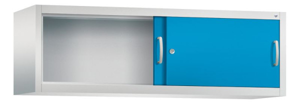 C+P bovenkast Acurado, H500xB1600xD400mm, kleur: lichtgrijs/lichtblauw, beugelgreep, 1 niveau, 2144-00 S10045