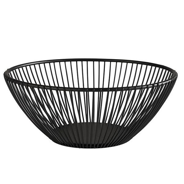 APS mand -SVART-, Ø 20 cm, hoogte: 8 cm, metaal, zwart, 30421
