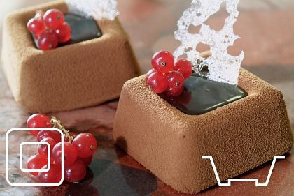 Contacto bakmat vierkant Savarin Flexipan, zwart, 60 x 40 cm, aantal vormen: 24, 6691/070