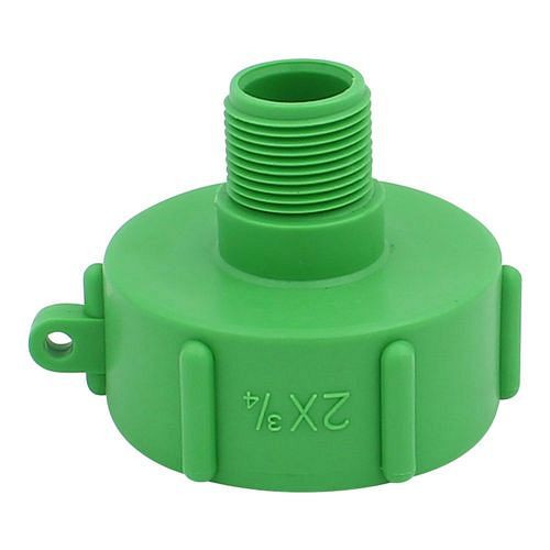 DENIOS IBC-adapter, met 3/4 fijne schroefdraad AG, voor aansluiting S60x6, verpakking van 5, 311461