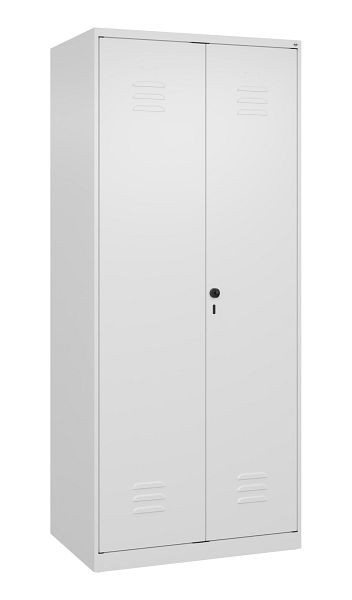 C+P Mehrzweckschrank Classic PLUS, Wäsche-Spind, 2 Abteile, 1850x800x500mm, 9016/9016, Drehriegel, Türen zueinanderschlagend, 080002-22B S10012