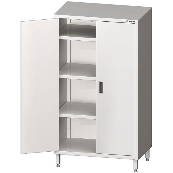 Stalgast hoge kast met vleugeldeuren, 3 in hoogte verstelbare planken, 1000x600x1800 mm (BxDxH), VHK10661