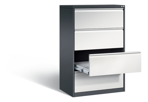 C+P archiefkast Acurado, H1357xB787xD590mm, kleur: zwartgrijs/lichtgrijs, handgreep, 12934-322 S10015