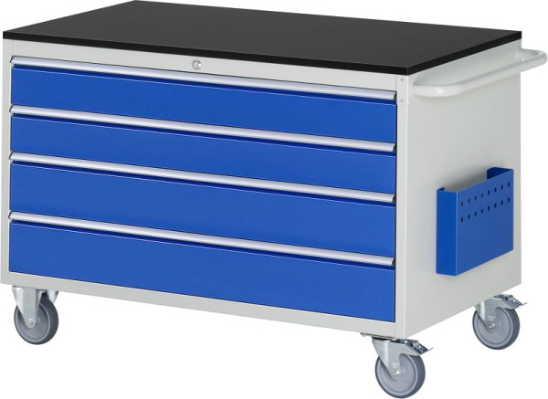 RAU montagewagen serie 7000, B1145xD650xH790mm, werkblad melamineharscoating, laden: 2xH120, 2xH150mm, 05-XXL3.6A-M.11