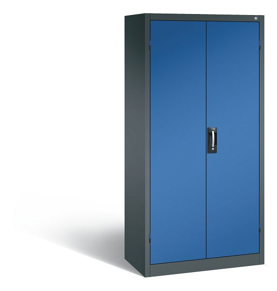 C+P acculaadkast serie 89, H1950xW930xD500mm, kleur: antracietgrijs / gentiaanblauw, verzonken handgreep, 8921-05E3 S10005