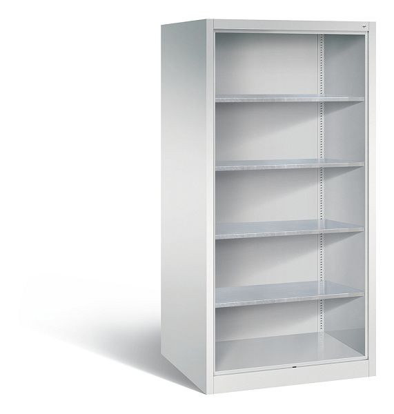 C+P stalen legbord serie 89, H1950xW930xD800mm, kleur: lichtgrijs, 8924-02 S10001
