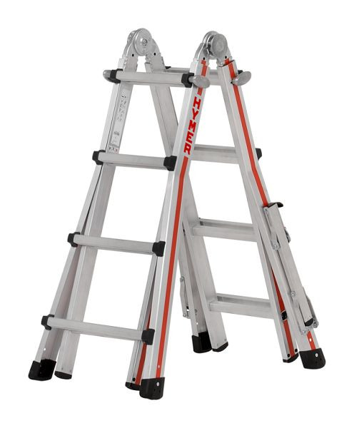 HYMER Telescopische ladder "TELESTEP", 4x4 sporten, lengte enkele ladder 2,35 - 4,02 m, stahoogte (trapladder): 1,26 m, stahoogte (trapladder): 3 m, 814216