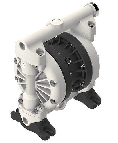 DENIOS perslucht dubbelmembraanpomp, 1'', gemaakt van PP / PTFE, 287-072
