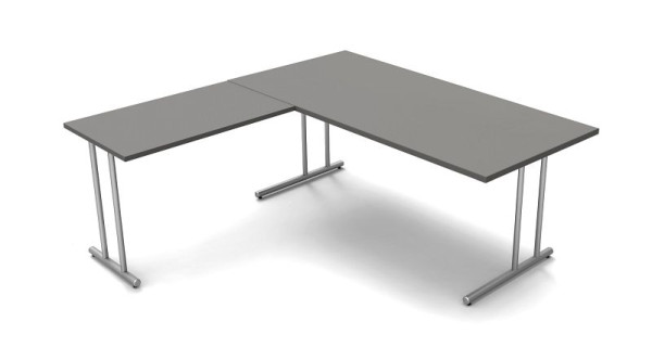Kerkmann hoekwerkstation, Start Up, B 1800 mm x D 1800 mm x H 750 mm, kleur: grafiet, 11437112