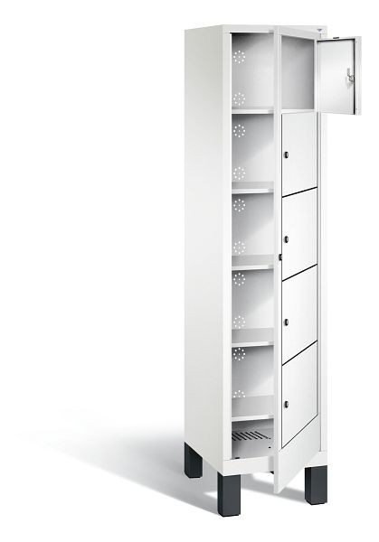 C+P wasverzamelkast Evolo, H1850xB420xD500mm, kleur: verkeerswit, 48060-105 S10147