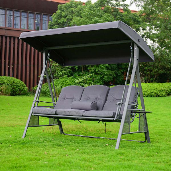 HOME DELUXE Hollywood Schommel DESCANSO - Grijs, 35684