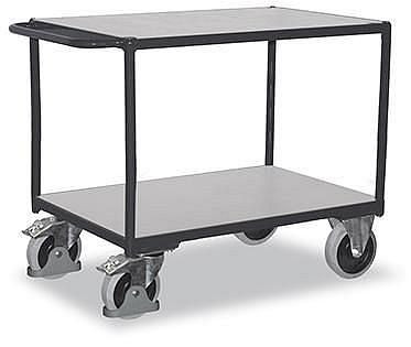 VARIOfit zware ESD-tafelwagen met 2 laadvlakken, buitenafmetingen: 1.040 x 500 x 880 mm (BxDxH), sw-500.562