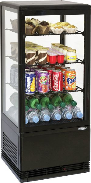 Casselin mini koelvitrine 78L - zwart, CVR78LN