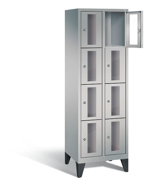 C+P lockerkast Classic, H1850xB610xD500mm, kleur: wit aluminium, 8010A204 S10009