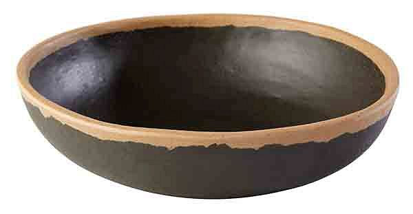 APS kom -CROCKER-, Ø 16,5 cm, hoogte: 4 cm, 0,5 liter, melamine, bruin, met lichtbruine rand, 84574