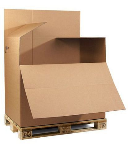 DENIOS palletcontainer 2-wandig, 1180 x 780 x 1065 mm, kwaliteit 2.40BC, VE 10, 299428