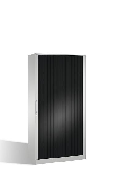 C+P rolluikkast Asisto, H1639xB1000xD435mm, kleur: lichtgrijs/zwartgrijs, beugelgreep, 4 niveaus, 143012-000 S10038