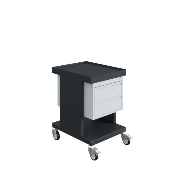SOFAME SV plankenwagen met ladenblok 2 laden H150 mm, antracietgrijs RAL 7016, W020070023GA