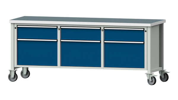 ANKE werkbanken kistwerkbank, model 223 V, 2000 x 700 x 840 mm, RAL 7035/5010, UBP 40 mm, 306.164