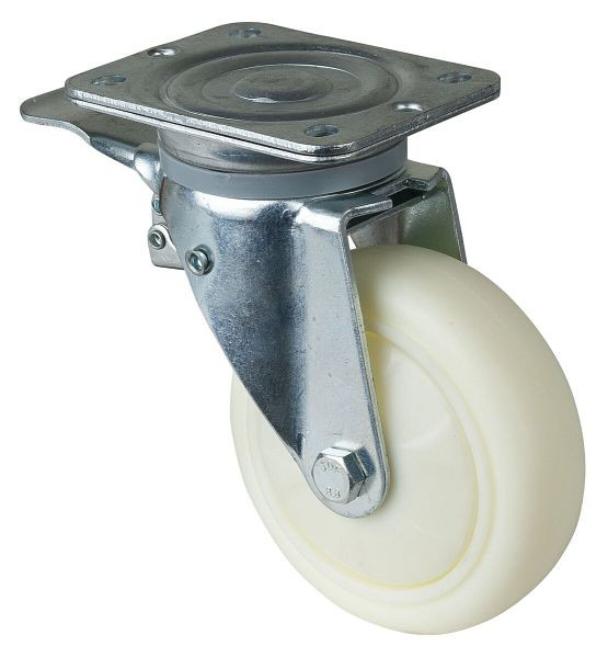 BS Wielen Zwaarlastwiel met rem, breedte 50 mm, Ø150 mm, tot 600 kg, loopvlak/wiellichaam kunststof gekromd, kogellager, N120.B15.153