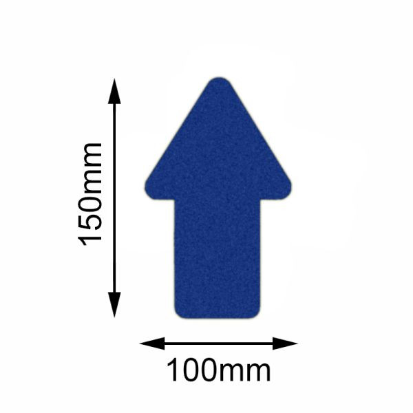 Mehlhose vloermarkering Safety blauwe pijl 100x150mm, VE: 10 stuks, KSBP1V10