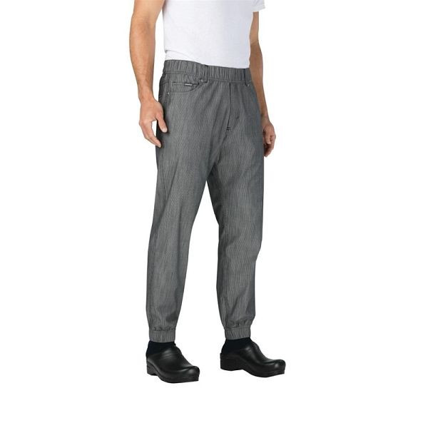 Chef Works Urban Jogger 257 koksbroek zwart wit gestreept L, BB300-L