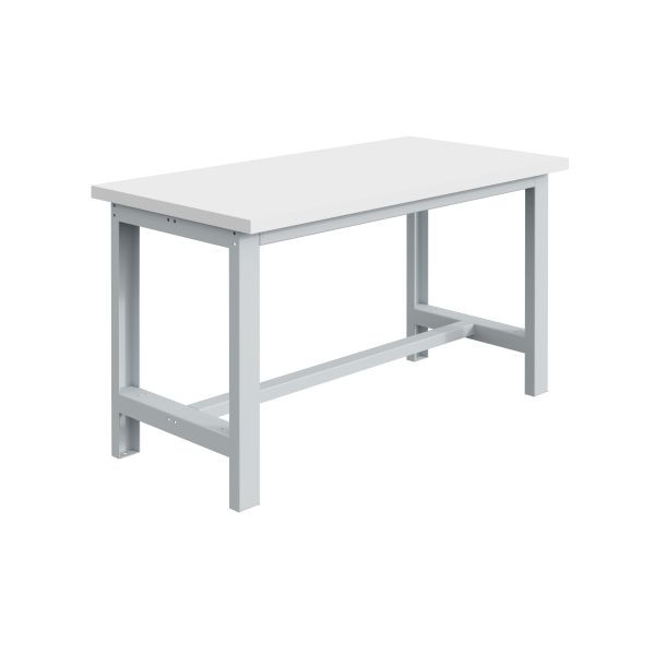 SOFAME SI zware werkbank B 2000 x D 750 x H 838 mm, melamine werkblad 38 mm, lichtgrijs RAL 7035, W010010110GC