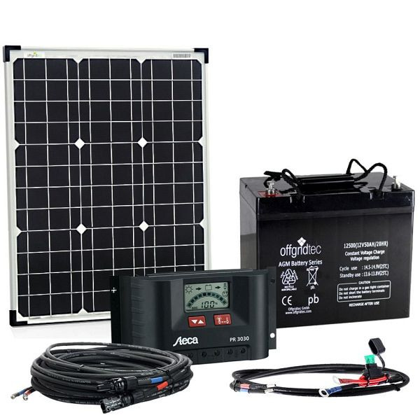 Offgridtec 50 Watt Solar Set - BIG S 50W/50Ah/12V compleet zonnesysteem, 4-01-002685