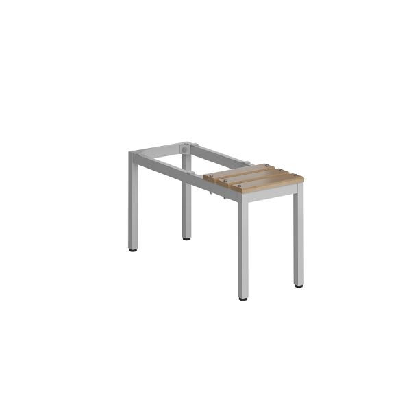 Lüllmann ClassiX bankonderstel, zitkussens beuken, 420 x 310 x 800 mm, lichtgrijs, X-524110