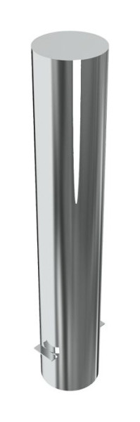 Schake RVS tuinpaal Ø 154 mm, stationair, voor plaatsing in beton met grondanker, totale lengte ca. 900 mm, 40154