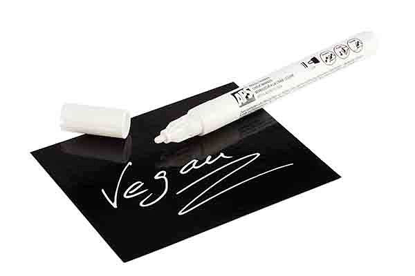 APS krijtstift, Ø 1 cm, hoogte: 13 cm, lijndikte: 2 mm, kleur: wit, verpakking: 2 stuks, 71490